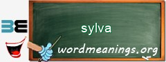 WordMeaning blackboard for sylva